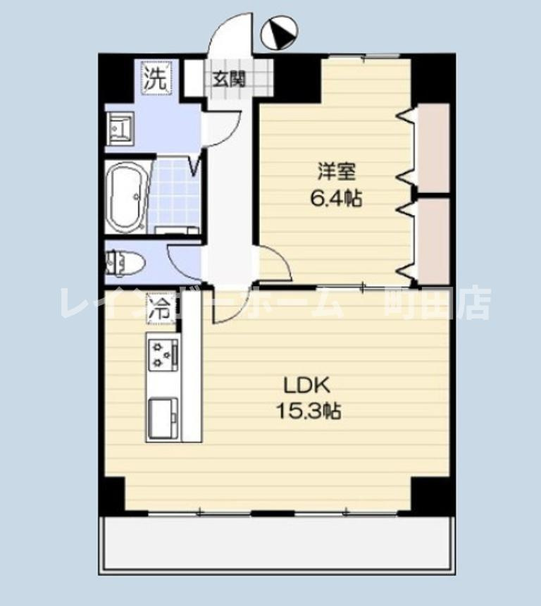 ブランドール壱番館※初期費用分割あと払いサービス利用可能物件の間取り