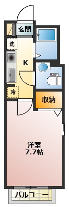 【間取り】 | ハイムみづき | 中田駅徒歩1分！１Ｋのお部屋！