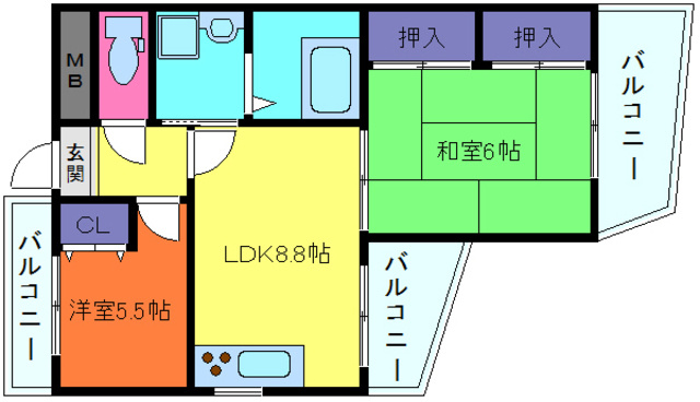 フレンテ灘の間取り