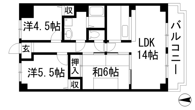 【間取り】 | ロイヤルシャトー門戸