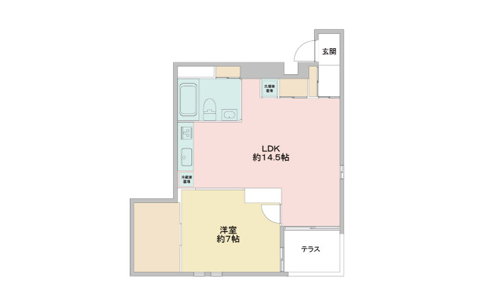 アーバンフラッツ湊町の間取り|ラ・ドゥセール湊町　間取り