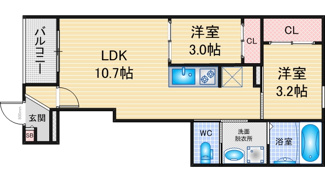 【間取り】 | REGALEST伝馬町南 | 略図の為、現状優先