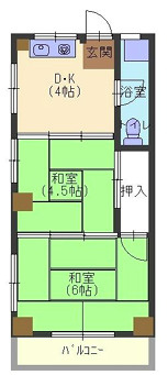神戸市中央区宮本通６丁目の賃貸マンションの間取り