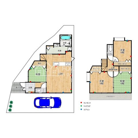 藤井寺市国府2丁目戸建の間取り