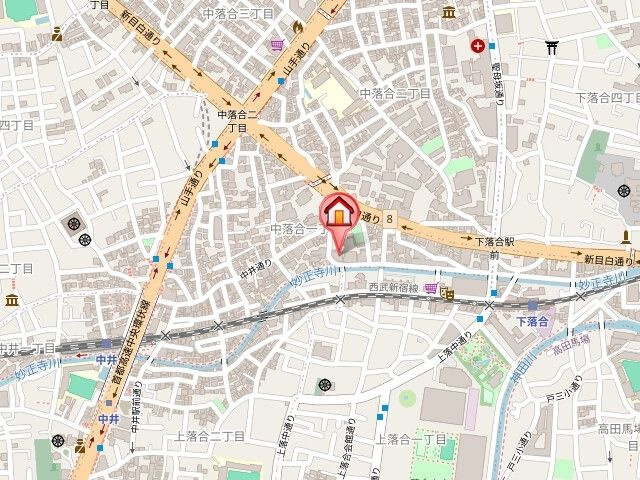 レジディア中落合の地図