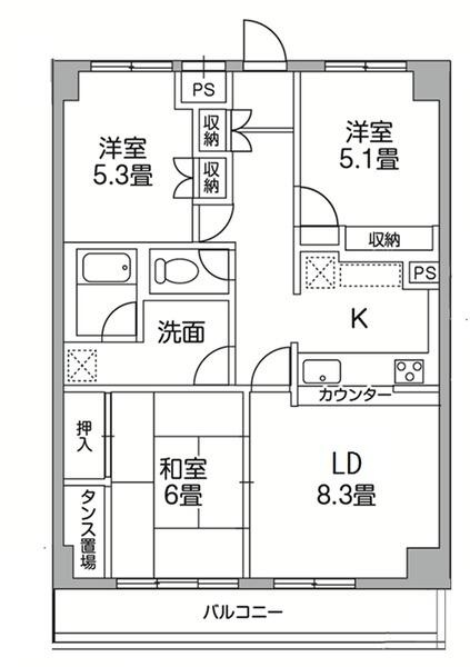 Ｔ’ｓ　ｇａｒｄｅｎ稲城の間取り