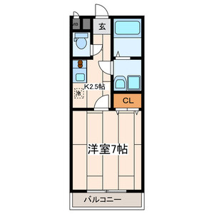 ウッディーハイツＫの間取り|間取りです。