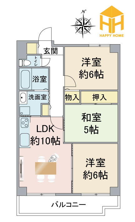 鶴見緑地レックスマンションの間取り|※図面と現況に相違がある場合は、現況を優先します。