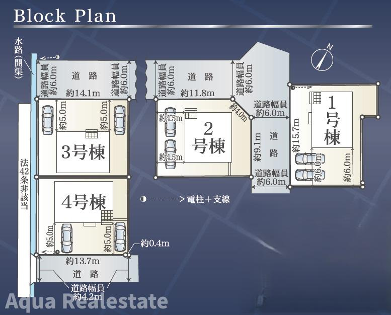 善通寺市善通寺町の新築一戸建の前面道路含む現地写真