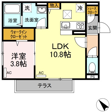 D-room Hakata Eastの間取り|使いやすい間取りです。