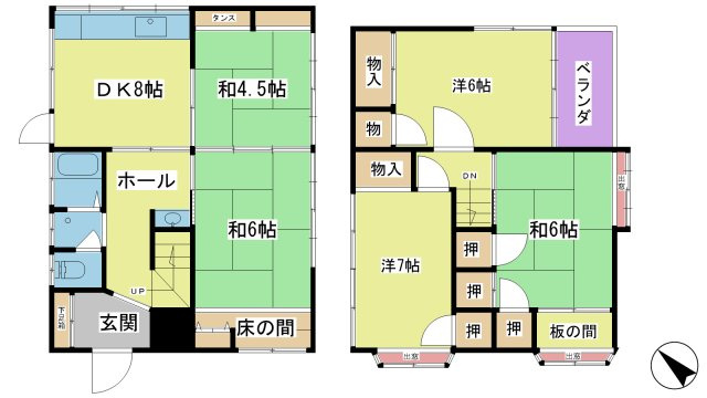 【間取り】 | 南元町高本貸家
