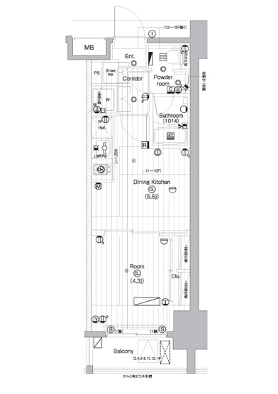 【間取り】 | PREMIUM CUBE 亀戸