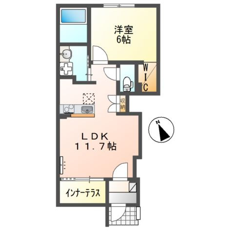 （仮称　神戸市北区八多町中　新築パートの間取り