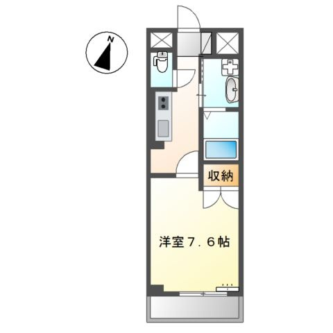 メゾンドガスパール名駅の間取り