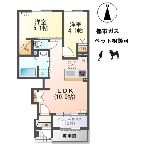 小信中島東鵜飼分新築アパートの間取り