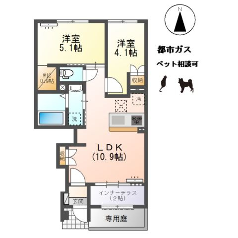 小信中島東鵜飼分新築アパートの間取り