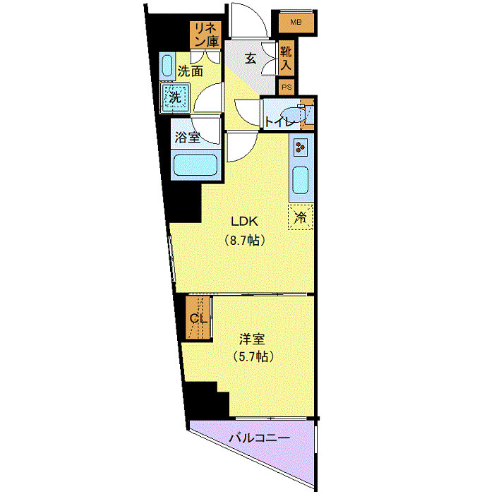 ミライズ横濱桜木町レジデンスの間取り