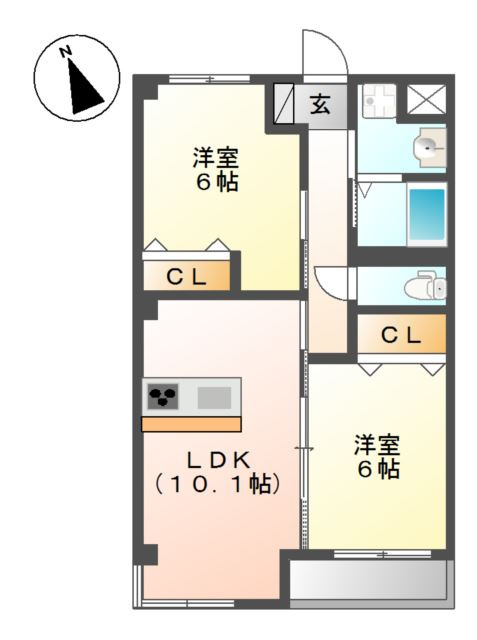 シルク南参道Ｒの間取り