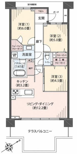 パークスクエア綱島の間取り|使い勝手の良い3LDK
お気軽にお問い合わせください。