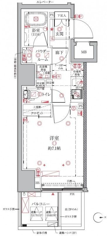 クレイシアIDZ浅草の間取り