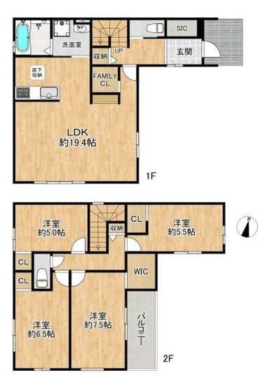 【間取り】 | 垂水区美山台3丁目　1号棟　新築戸建