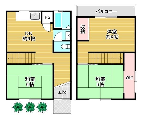 【間取り】 | 門真市北巣本町　中古戸建