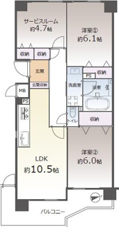【間取り】 | ジュオール北畠