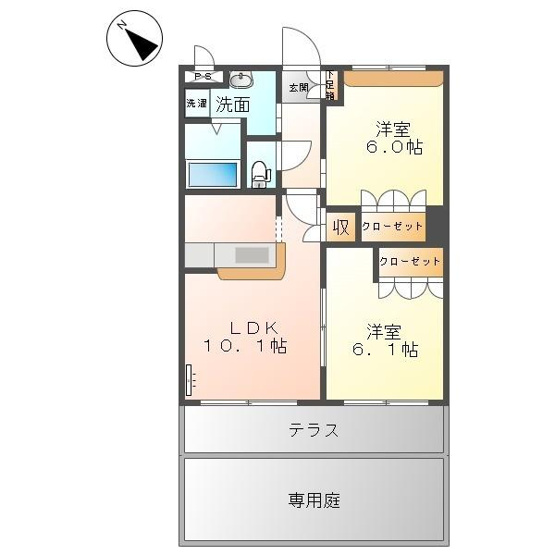 【間取り】 | アメニティハイムＬＲ