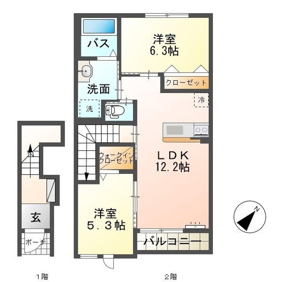 【間取り】 | ヴェール・アバンティ南安長