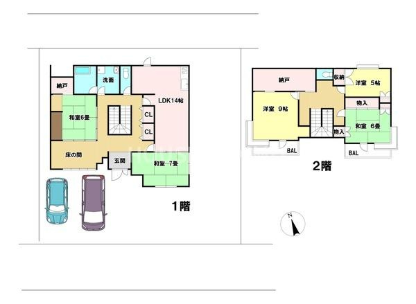 富里市根木名の中古一戸建の間取り