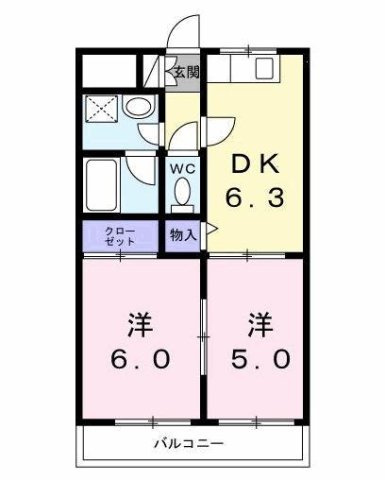シティハイムイグサⅢの間取り