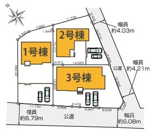 水戸市内原町　1期　新築戸建て　3号棟の区画図|区画図です♪