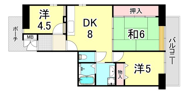シティハイツ尼崎駅前の間取り
