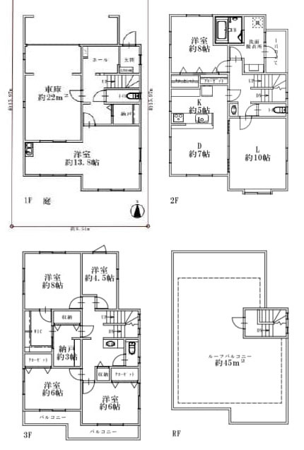 国立市西１丁目の中古一戸建の間取り