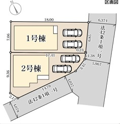 ■■読谷村瀬名波-2号棟（全2棟）の区画図|駐車スペース