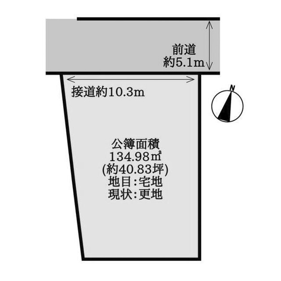【土地図】 | 亀岡　西つつじヶ丘霧島台二丁目建築条件無し売土地
