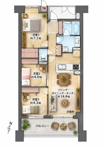 【間取り】 | クリオ溝の口壱番館