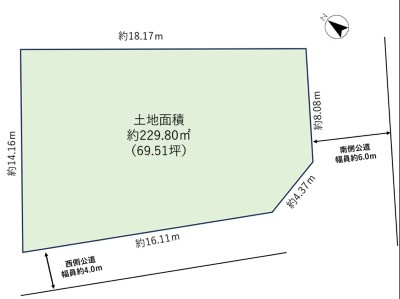 平井山荘土地の土地図