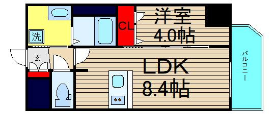 スプランディッド難波WESTの間取り