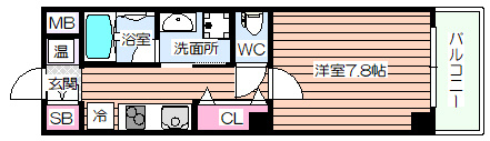 【間取り】 | ルミエール野田阪神新館