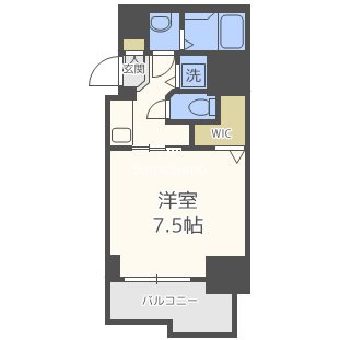 S-RESIDENCE谷町五丁目の間取り