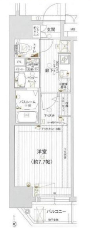 エグゼ難波南の間取り