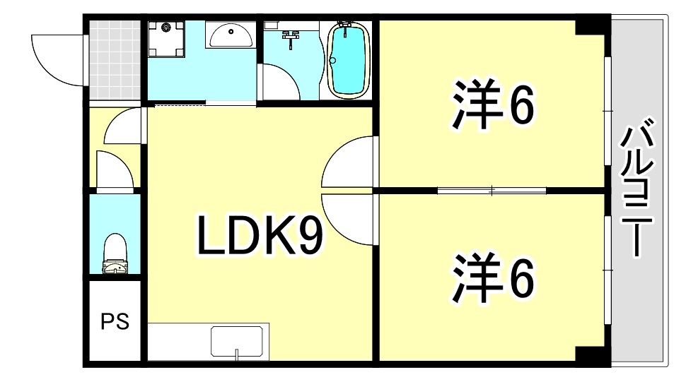 ラパンジール恵美須Ⅱの間取り