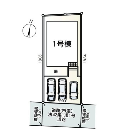 福岡市早良区田隈3丁目第16-1棟（1号棟）の区画図|配置図（1号棟）