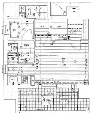 リーガル四ツ橋ドゥーエの間取り