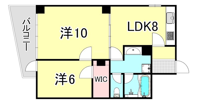 ラパンジール恵美須の間取り