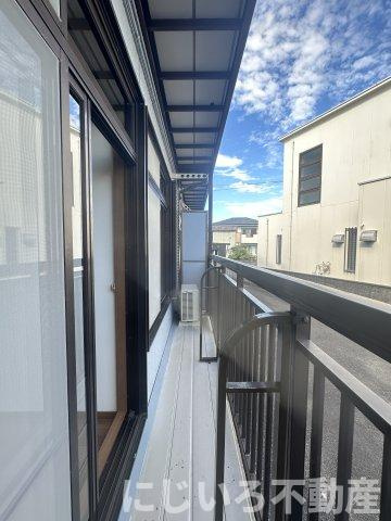 イータウン那賀川Ⅰ・Ⅱのバルコニー