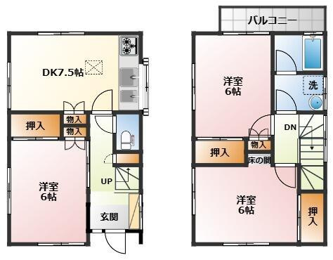 レジール老松町戸建ての間取り