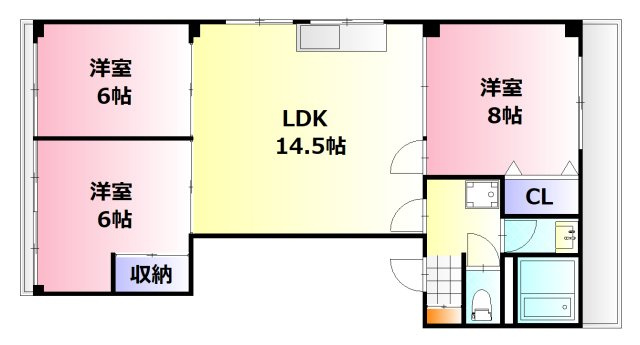 【間取り】 | 本川町Mビル