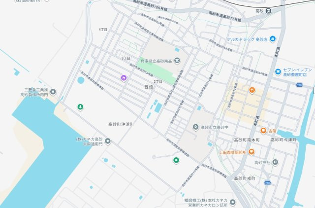 高砂市西畑2丁目　　　　JR「高砂駅」徒歩15分の地図
